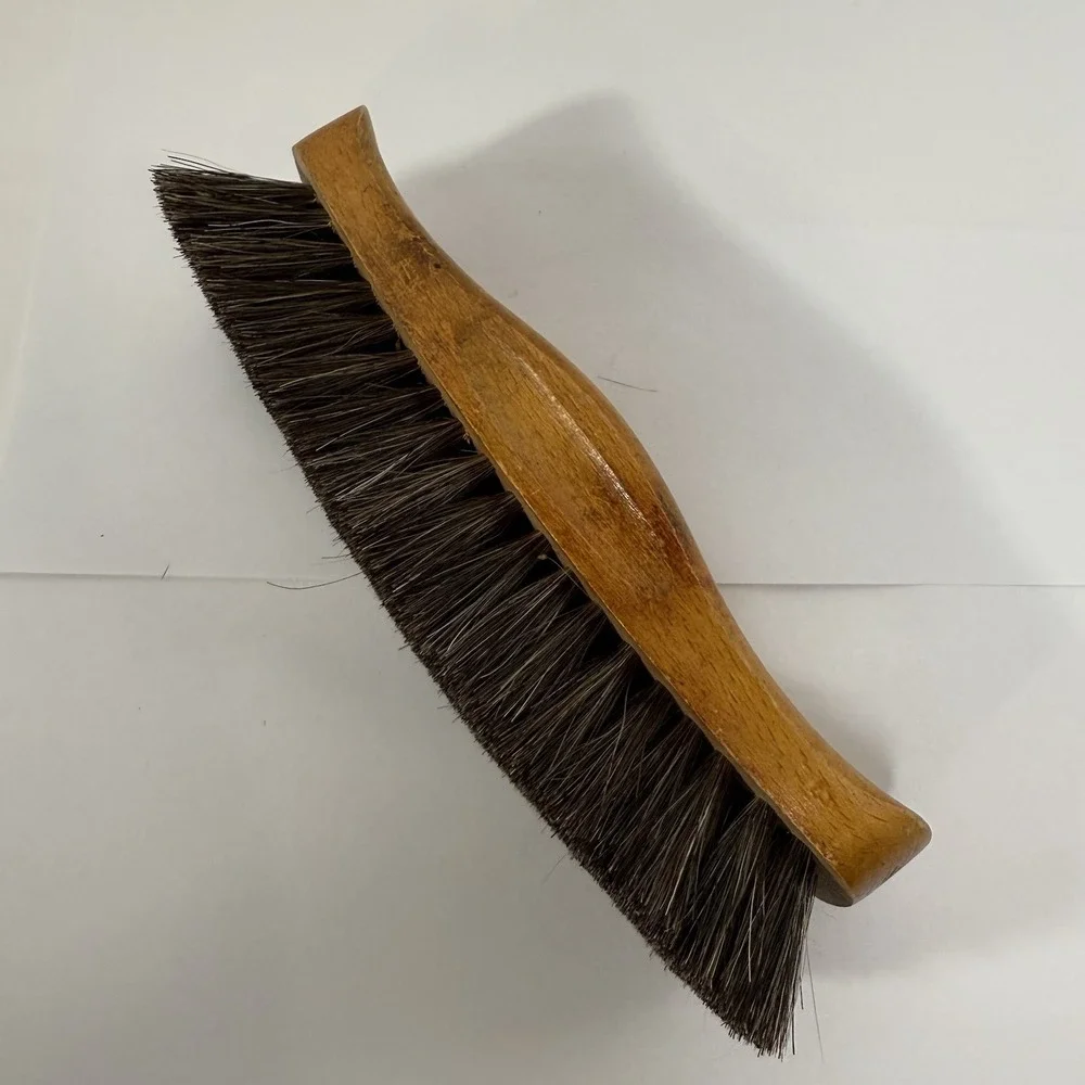 Vtg Natural Horse Hair Brush Primitive Rustic‎ Country Decor Clean